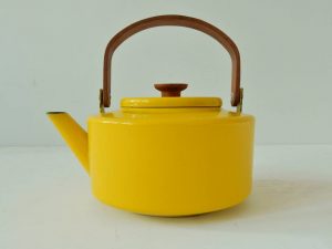 Enameled Yellow Teapot by Michael Lax for Copco, Spain, 1960 at 1stDibs   michael lax copco tea kettle, copco michael lax design, yellow tea pot
