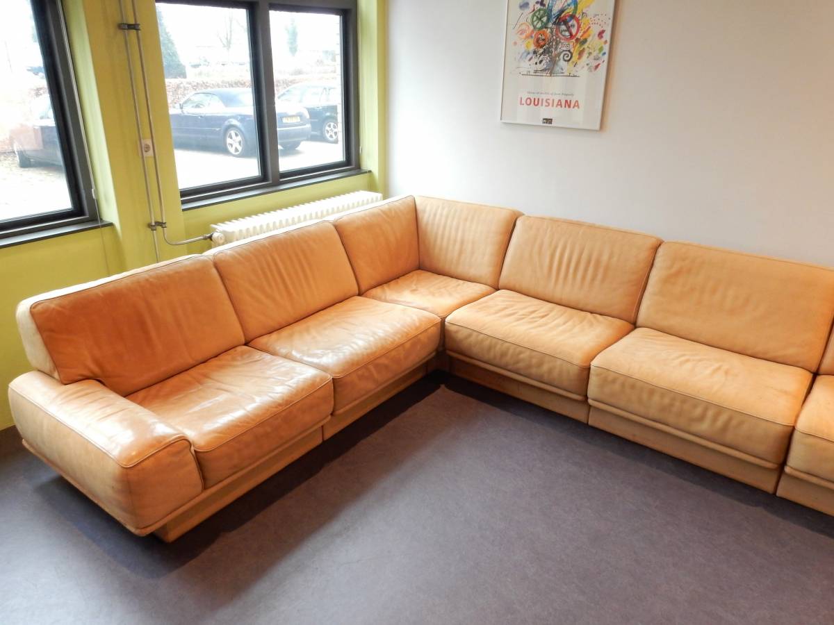 mid century leather sectional sofa