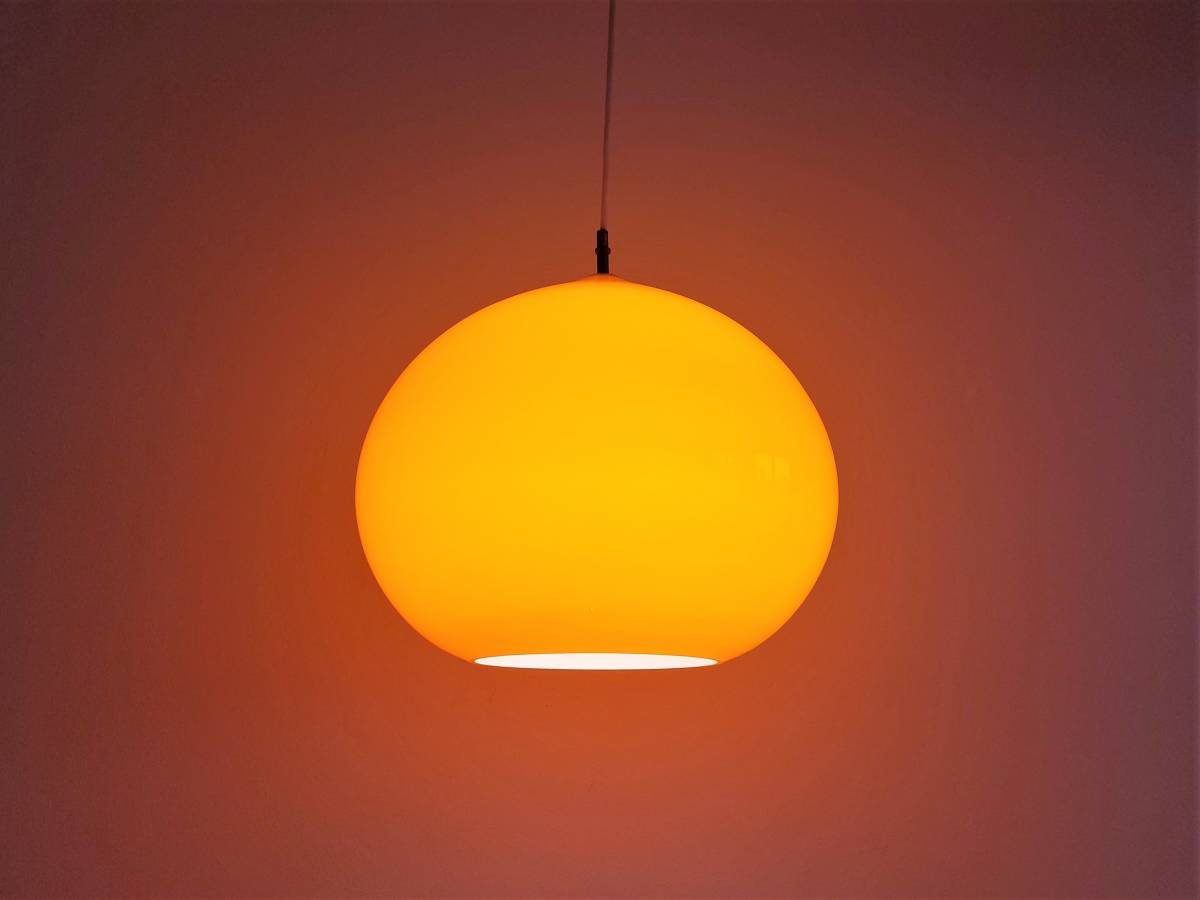 Darker orange L51 'Cipola' pendant lamp by Alessandro Pianon for