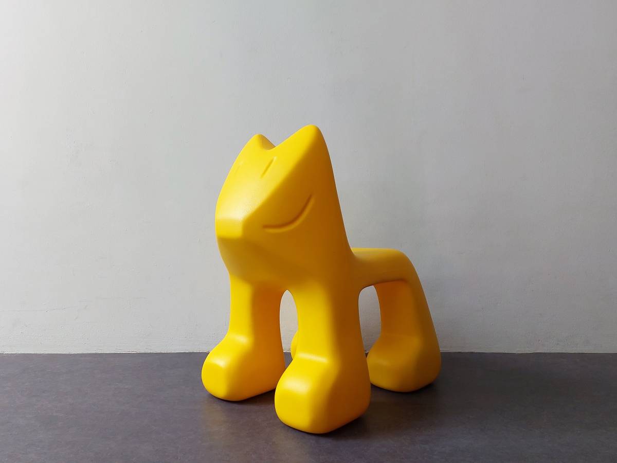 Yellow 'Julian' children's chair by Javier Mariscal for Magis, Italy ...